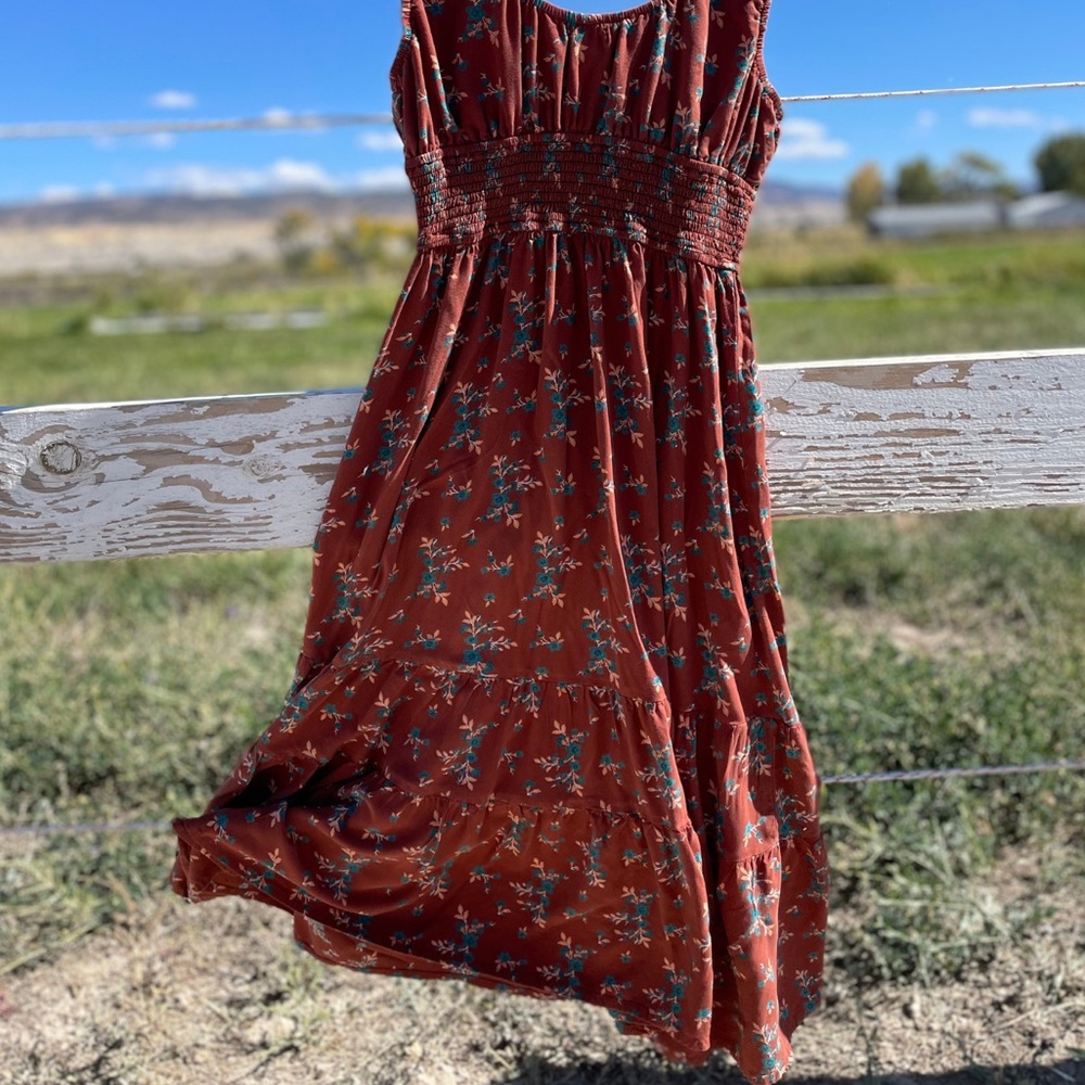 Rock & Roll Denim Floral Dress